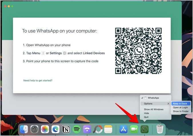 Mac Whatsapp Dock
