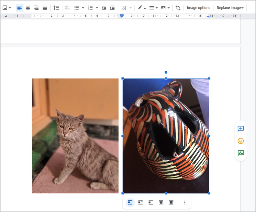 Imágenes de la tabla de Google Docs