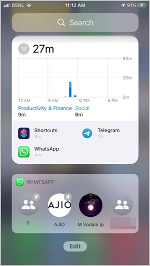 iPhone Today Ver WhatsApp Widget
