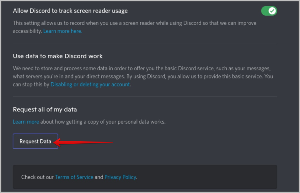 Solicitar datos en Discord