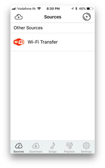 Fuentes de WiFi Reproductor de nube