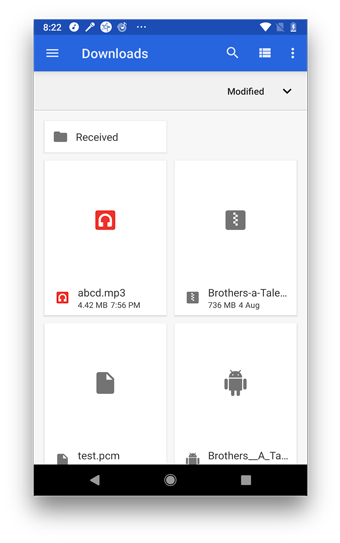Subido de archivos Android