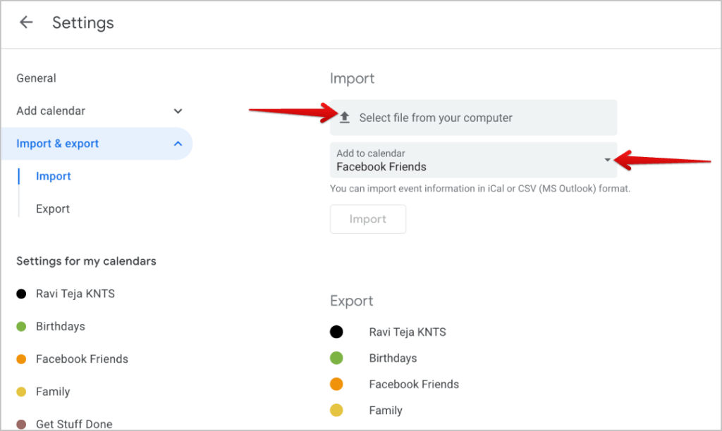 Importación de cumpleaños de Facebook al calendario de Google