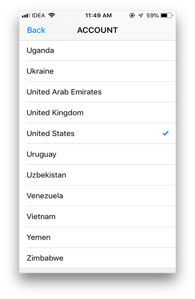 Configuración de iOS