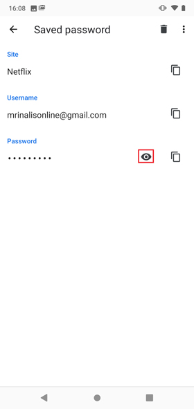 Cómo verificar la contraseña guardada en Chrome Mobile- Ver contraseña