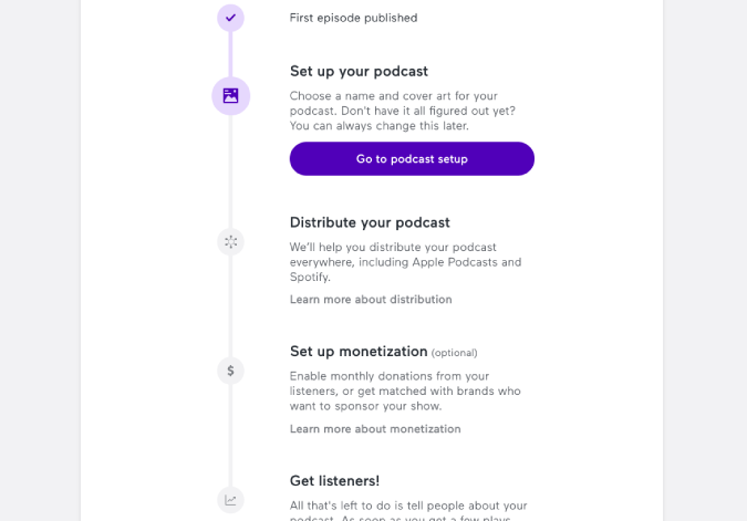 Configuración de podcast en ancla