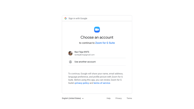 Inicie sesión con su cuenta de Google