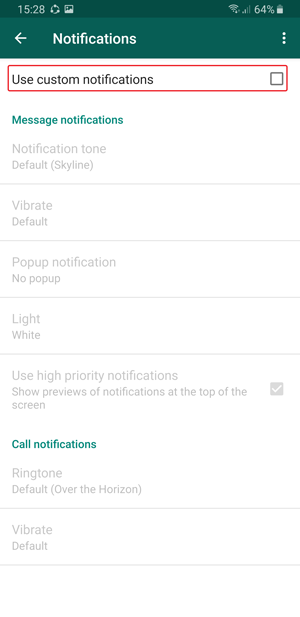 Notificación personalizada de WhatsApp- Tick