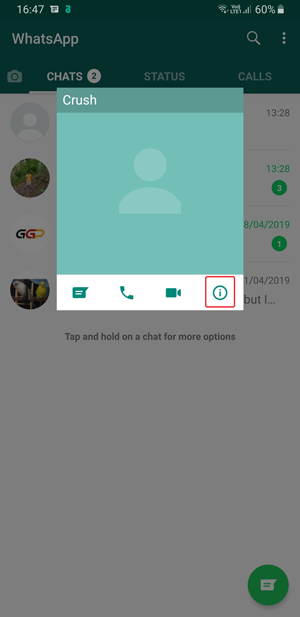 Notificación personalizada de WhatsApp- Información