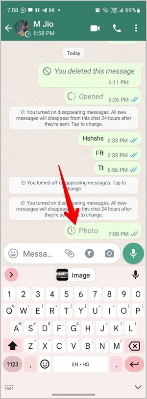 Vista de whatsapp una vez automático