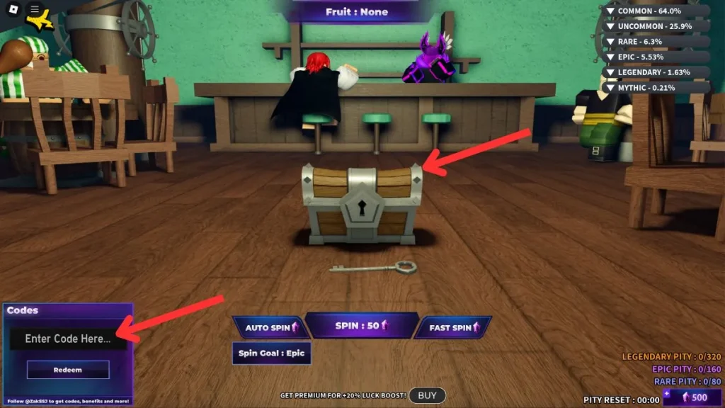 redimir los códigos de campo de batalla de frutas de Roblox