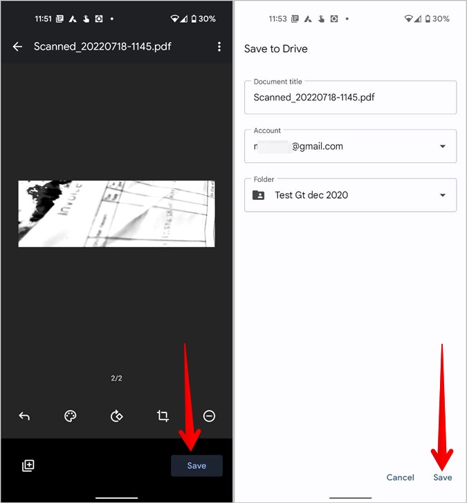 Guardar PDF de imágenes en Google Drive