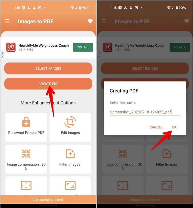 Crear PDF en el convertidor PDF