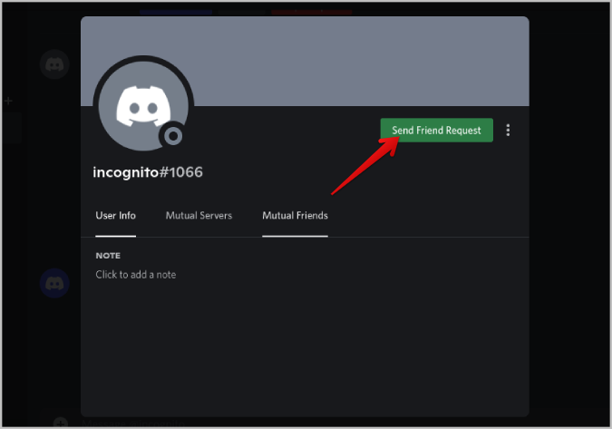 Enviar solicitud de amistad en Discord