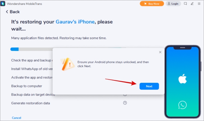 Desbloquee el teléfono Android usando Mobiletrans