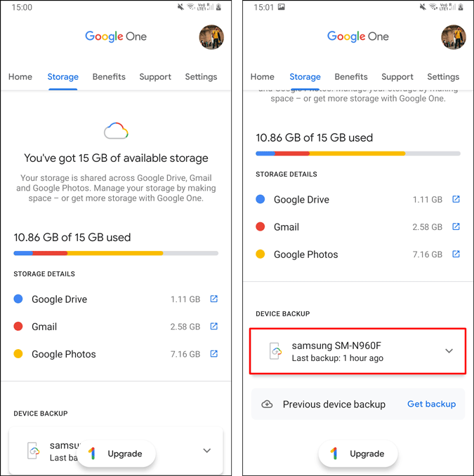 Google-One Storage Breakdown
