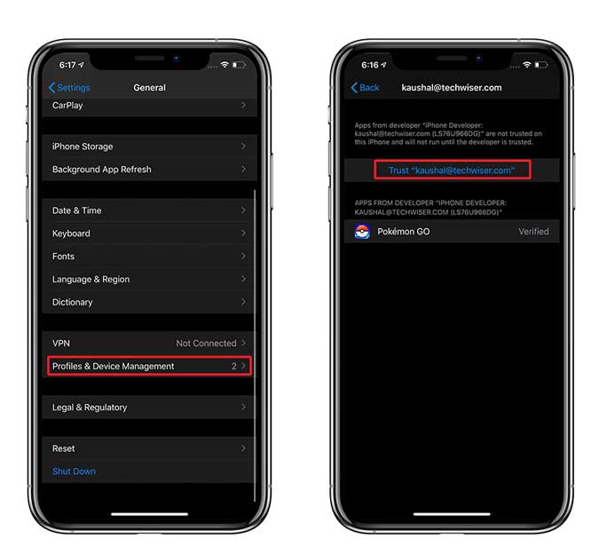 Página de configuración de Cydia Impactor