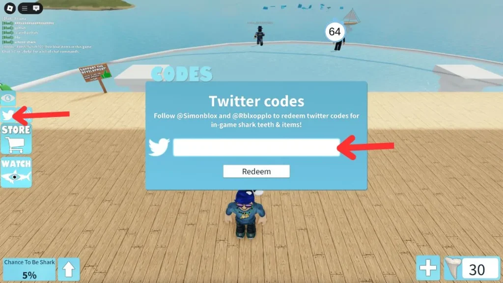 Redime los códigos clásicos de Roblox Sharkbite