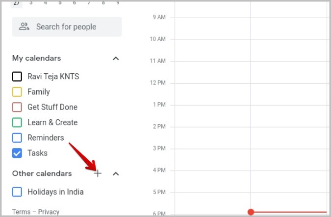 Agregar otros calendarios en los calendarios de Google