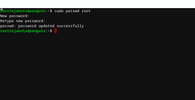 Cambiar contraseña para Linux en Chromebook