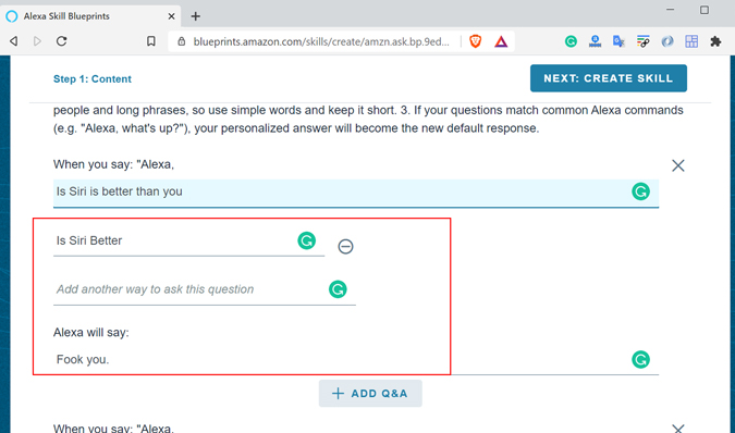 crear habilidad en Alexa