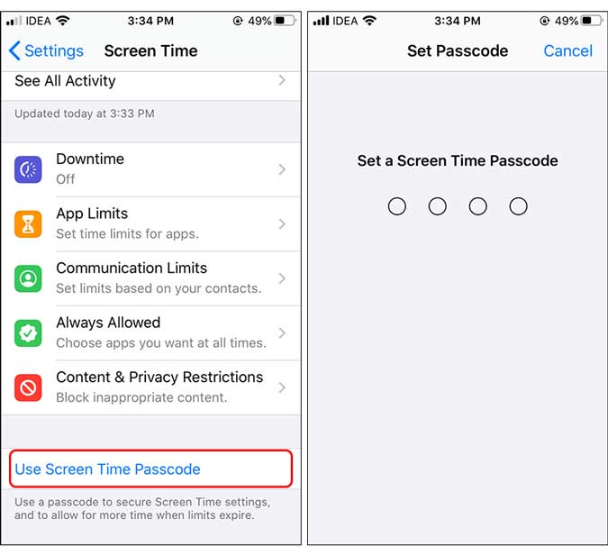 Establezca un nuevo código de acceso diferente del código de acceso de su iPhone