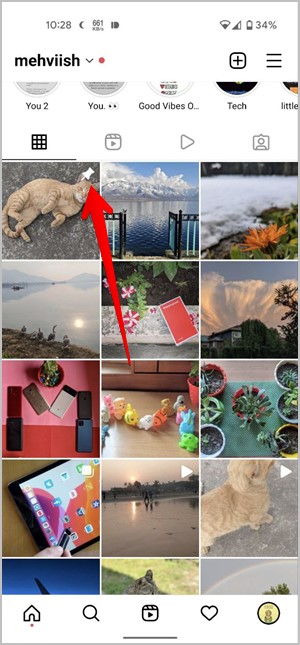 Icono de pin de Instagram