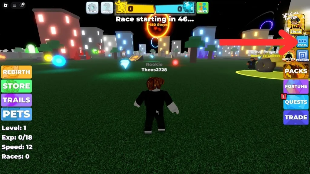 redimir los códigos de velocidad de las leyendas de Roblox