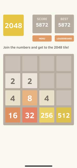 Juego 2048 para relajarse