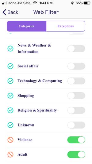 filtro web