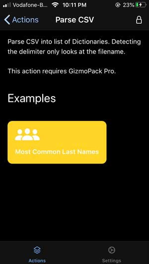 GizMopack analizando archivos CSV