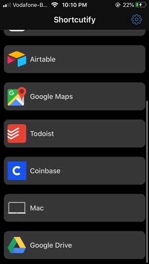 Captura de pantalla de la aplicación de atasco