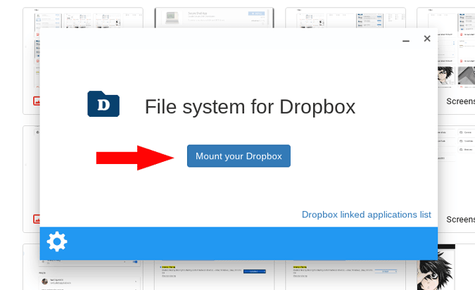 Montaje de Dropbox para Filemanager