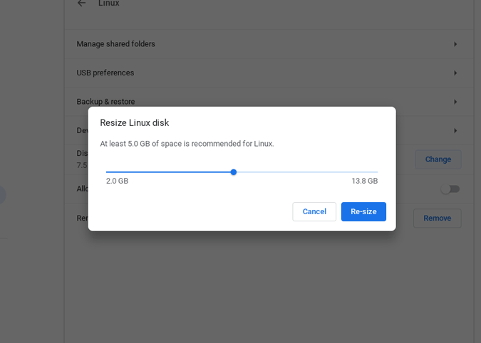 RESIMENTAR LINUX DISC en Chromebook