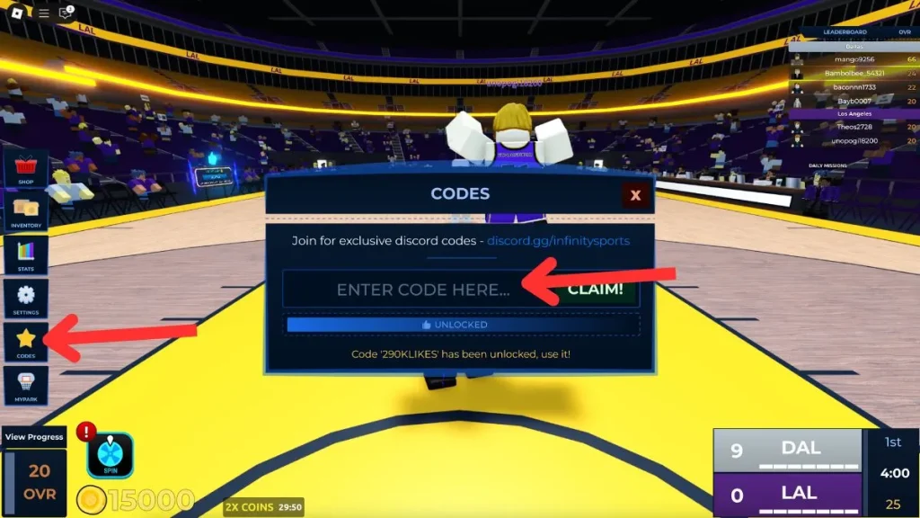 redimir los códigos de leyendas de la bola de cesta de la cesta de Roblox