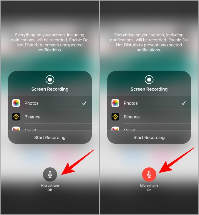 grabación de pantalla con sonido en iPhone