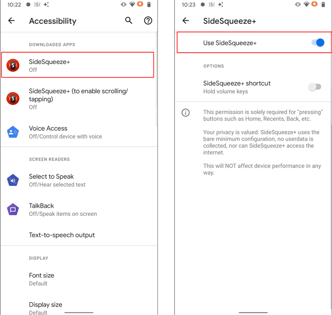 Habilitando permisos de accesibilidad