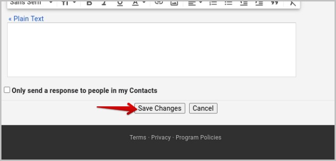 Guardar cambios en Gmail