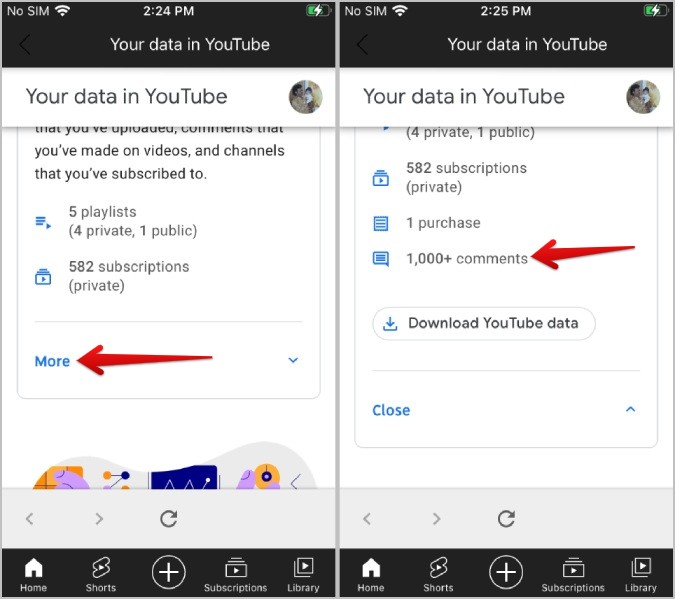 Abrir comentarios de los datos de YouTube en la aplicación iOS de YouTube