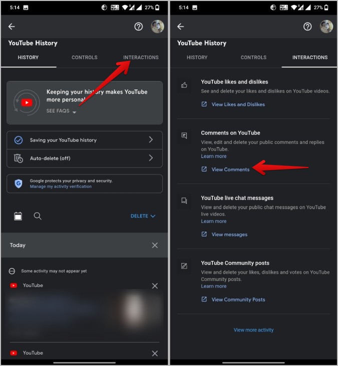 Ver todos los comentarios en YouTube Android