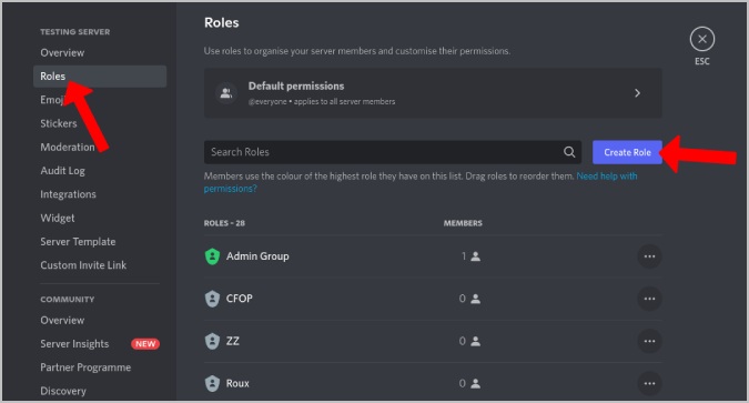 Agregar roles en Discord Server