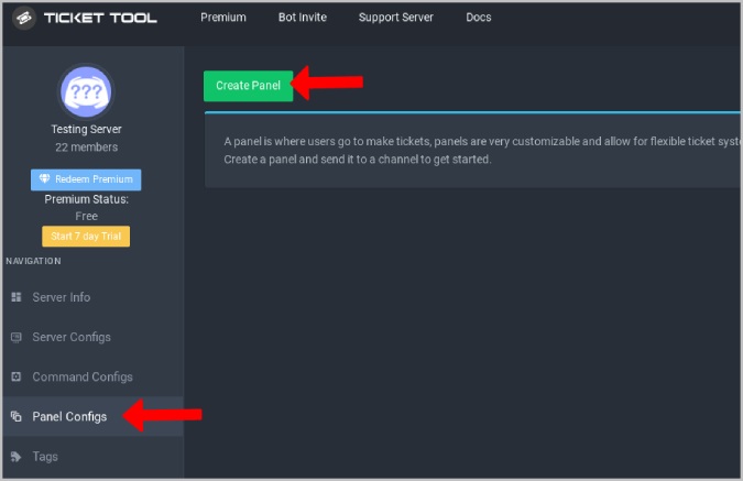 Creación de un panel sobre la herramienta de boleto