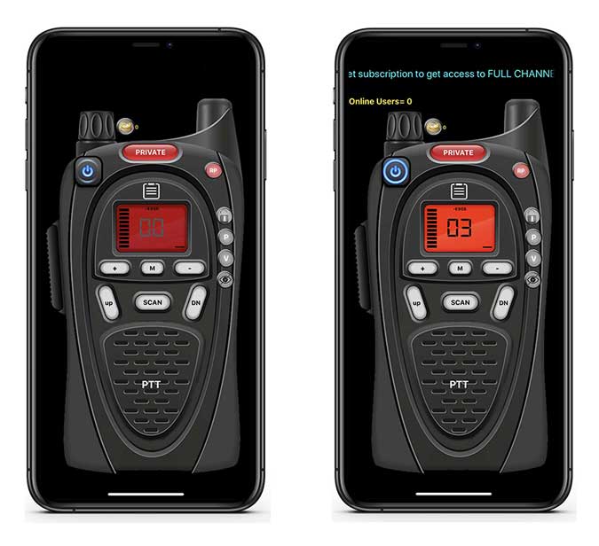 Walkie talkie habla con amigos