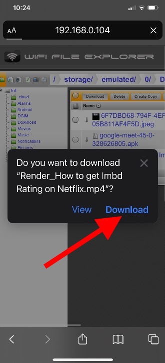 Enviar archivo desde Android TV a iPhone