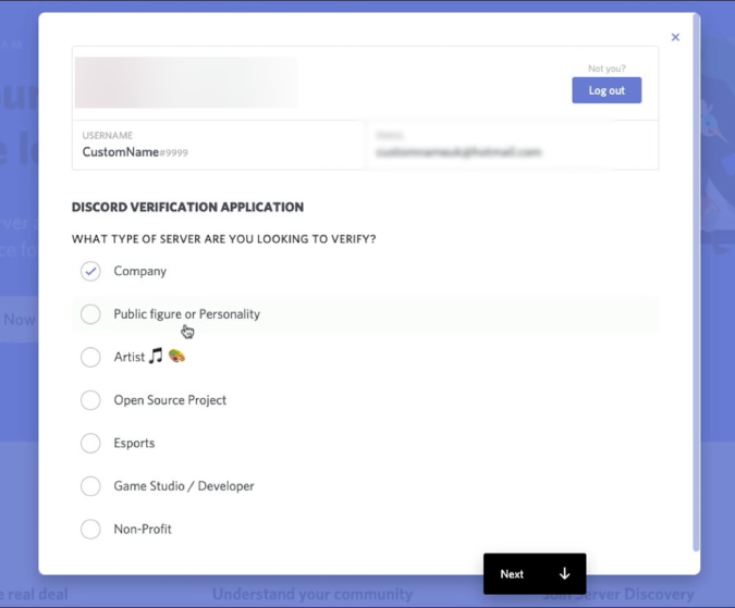 Solicitar el programa de socios en Discord