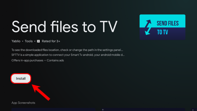 Enviar archivos a TV-play-store