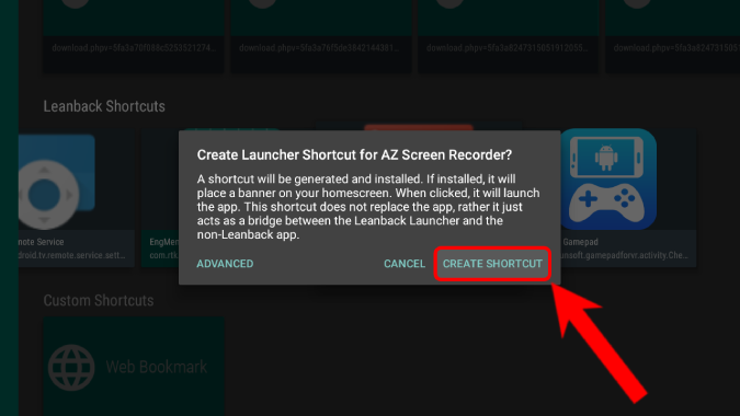 TV-Repo-Az-ScreenRecorder-create-shortcut