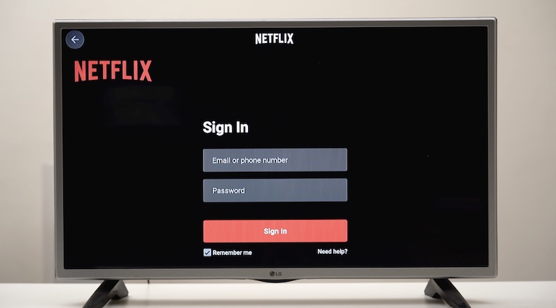 Iniciar sesión en Netflix en la aplicación Rave