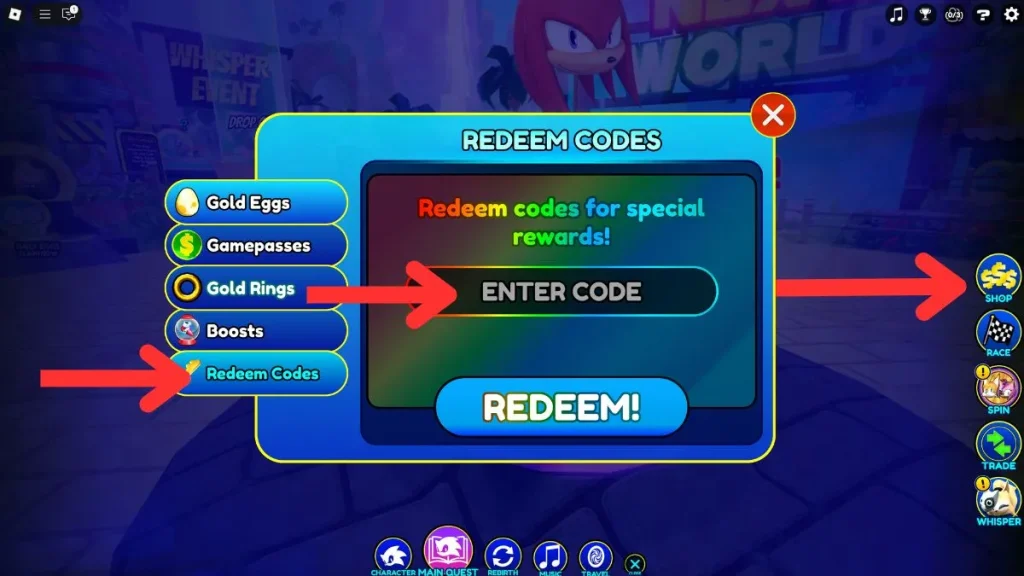 redimir los códigos de simulador de velocidad sónica de Roblox