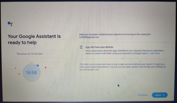 Configuración del Asistente de Google 